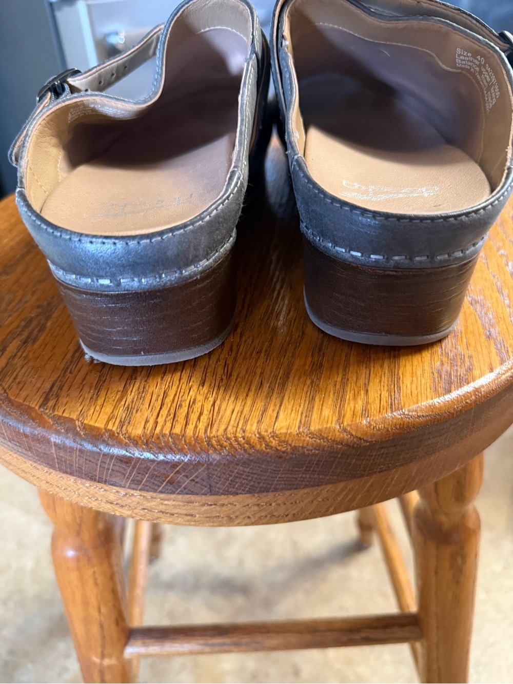 Dansko Women’s Slip-On Leather Clog in Gray - Picture 4 of 9